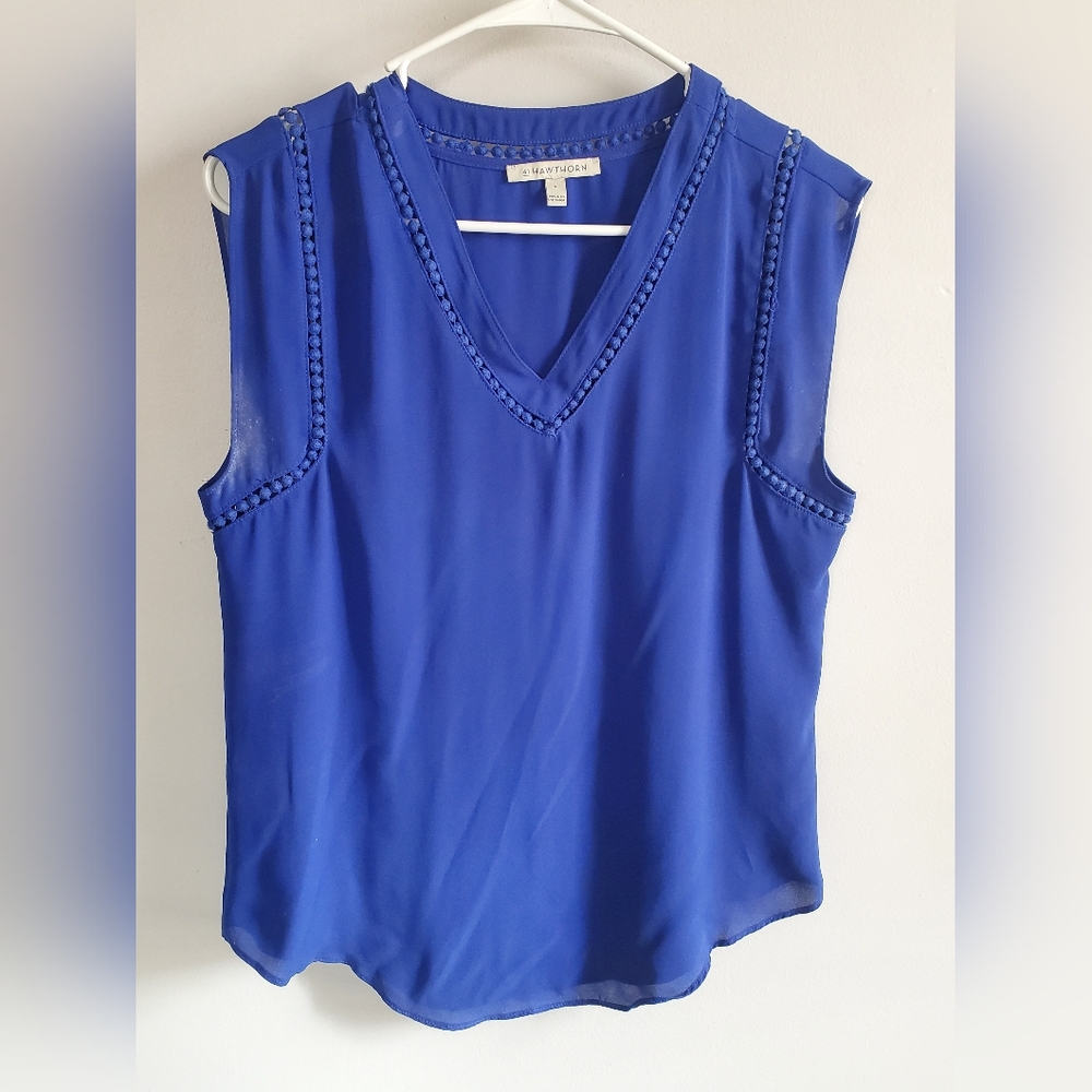 41 Hawthorn Royal Blue Sleeveless Blouse